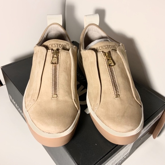 BLACKSTONE RL62 Tan Leather Zip Front Sneaker sz37 - Picture 13 of 15